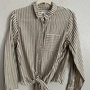 Madewell Tie-Front Cotton Button-Down- Like New!